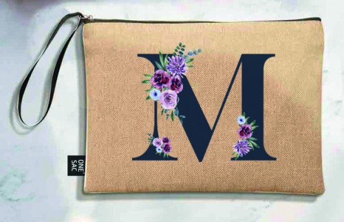 Bolso de mano letra m una pieza (diseño variado) (25×18×1 )